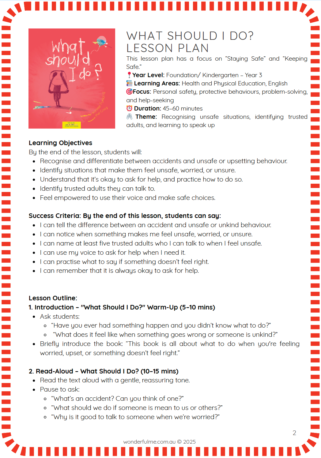 FREE What Should I Do? Lesson Plan and Teaching Slides (PPT)