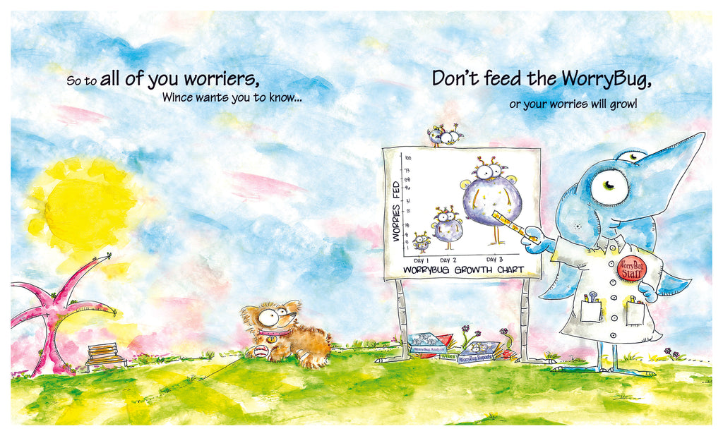 Wince the WorryWoo. Don't Feed the worry bug. Helping children in the areas of worry and anxiety. 