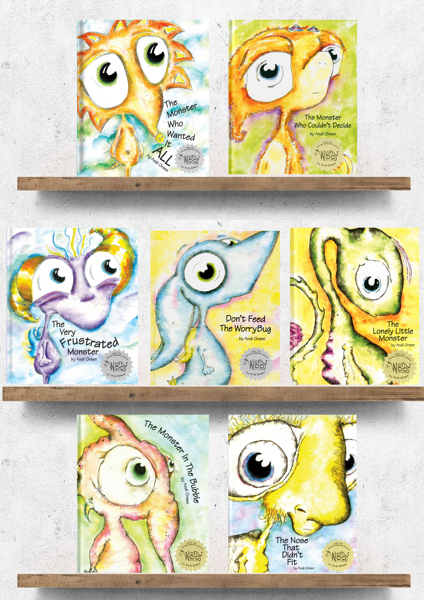 WorryWoos Hardcover Children's Book Set