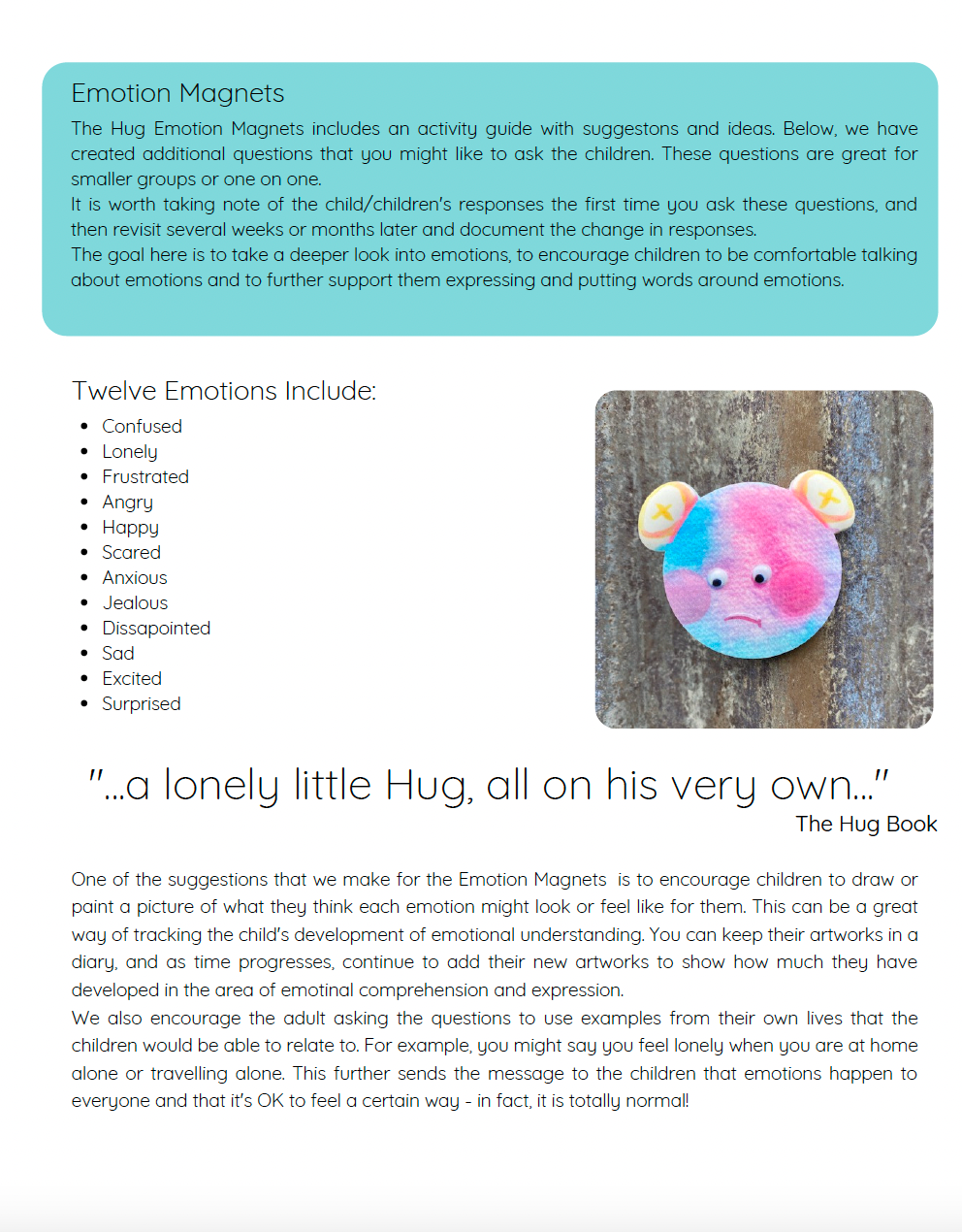 Hug Emotion Magnets