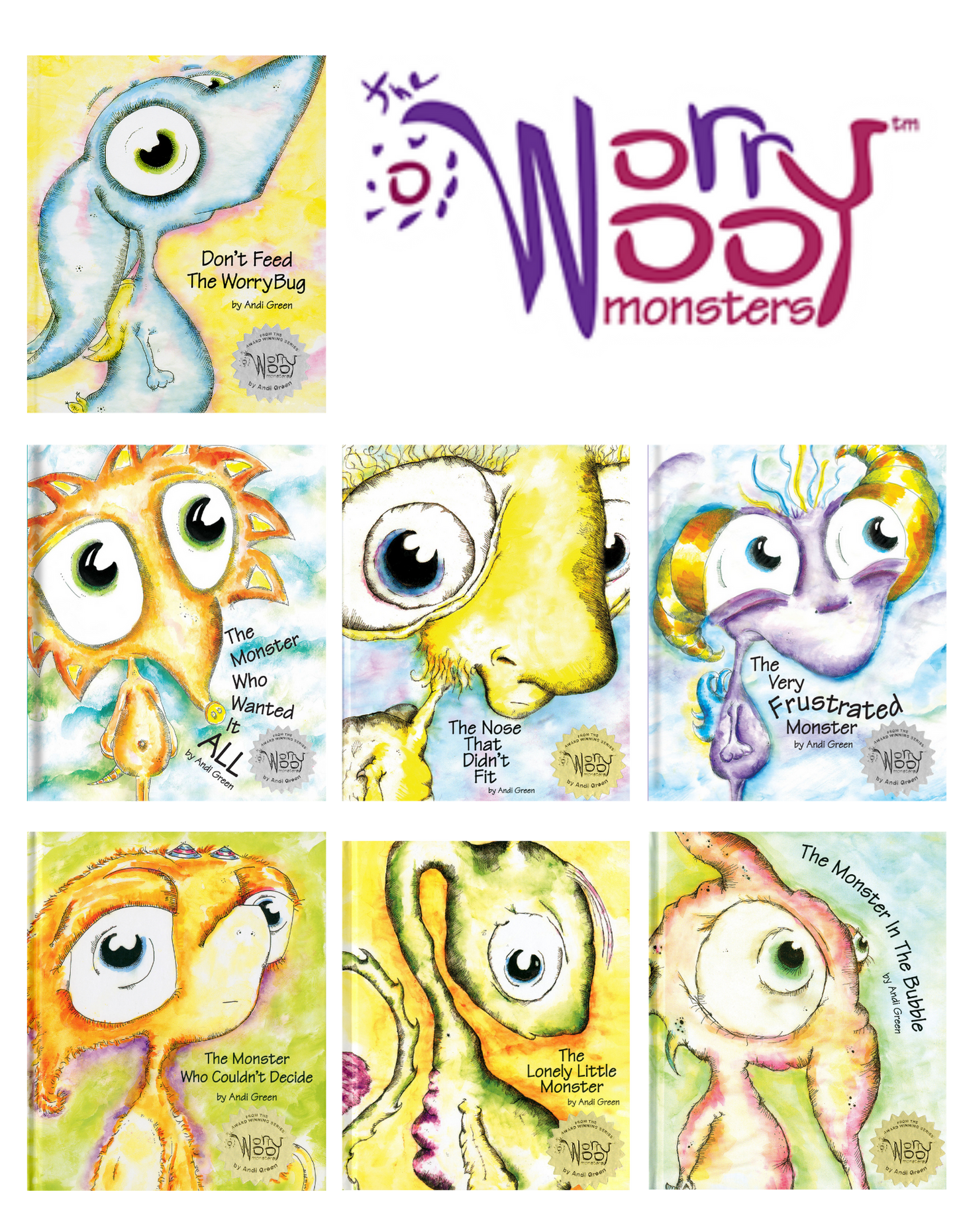 WorryWoos Hardcover Children's Book Set
