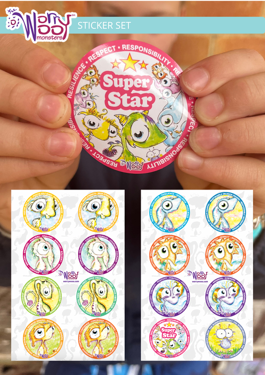 WorryWoos Stickers Pack of 160