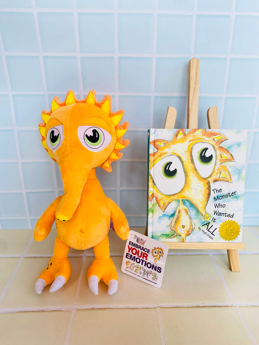 Zelly The Monster of Envy Hardcover Book and Plush Set