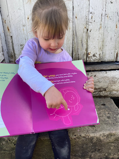 You Were Once the Size of a Plum Keepsake Book & Cuddle Toy Gift Set for Newborns and Siblings