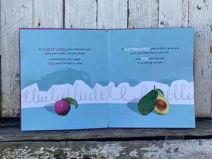 You Were Once the Size of a Plum Keepsake Book & Cuddle Toy Gift Set for Newborns and Siblings