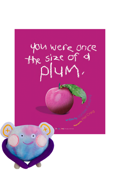 You Were Once the Size of a Plum Keepsake Book & Cuddle Toy Gift Set for Newborns and Siblings