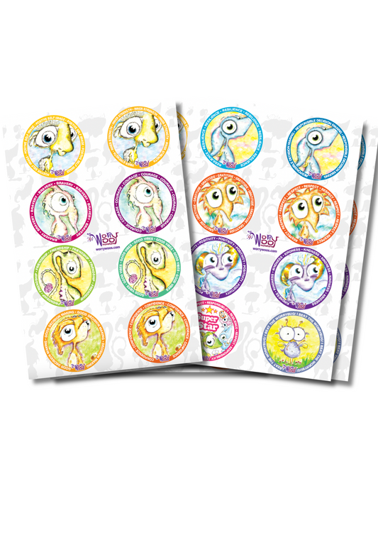 WorryWoos Stickers Pack of 160