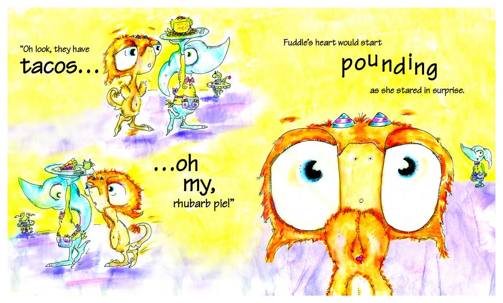 Fuddle the WorryWoo struggles making up her mind. Follow her journey in the book The Monster Who Couldn't Decide as she learns to overcome confusion and developed the confidence to make decisions. 